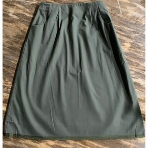 Vintage Pocket Midi Dark Academia Modern Preppy Pencil Utility Chic Skirt -